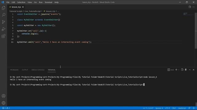 NodeJS: Web development for beginners Lesson-5:  Events Module
