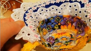 Шляпка капор для куклы  Shlyapka dlya kukly