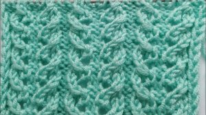 Узор спицами. Ажурные волны.