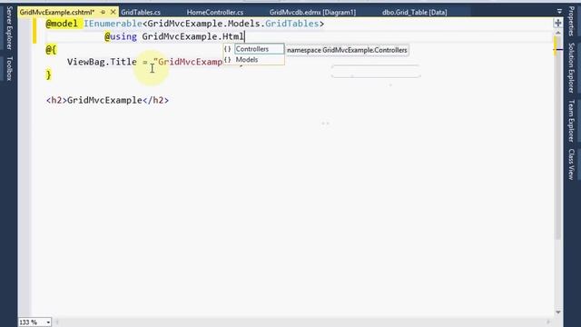 Implement Grid.Mvc in ASP NET.MVC