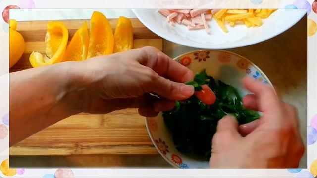 Салат с ветчиной и сыром
