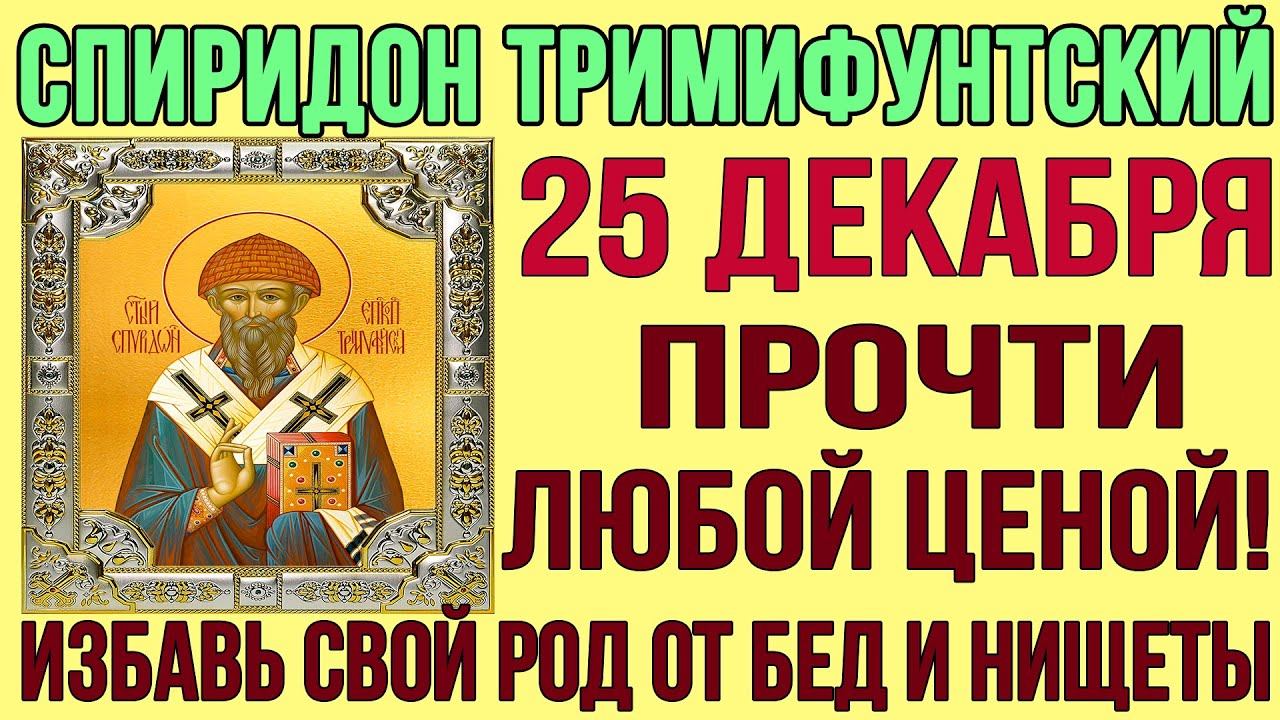 25 ДЕКАБРЯ ПРЯМО СЕЙЧАС ПРОСИ ДОСТАТКА, ЗДОРОВЬЯ И ИСЦЕЛЕНИЯ! ДЕНЬ СПИРИДОНА ТРИМИФУНТСКОГО смотреть онлайн