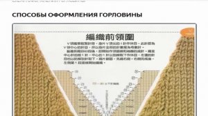 Красиво оформленная горловина Вязание