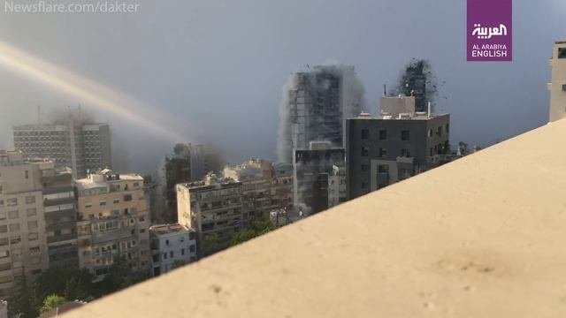 4K Footage Of Lebanon Explosion Shows Beirut Port Blast Unfolding In Slow Motion