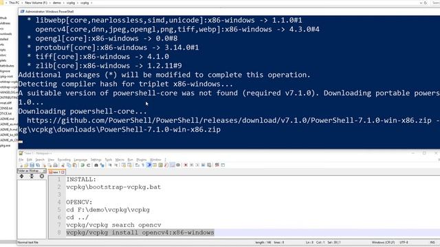How to install opencv using vcpkg