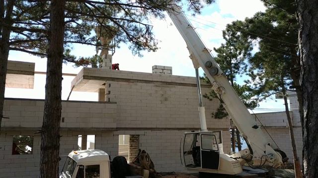 Бетонирование крыши коттеджа № 14А смотреть онлайн