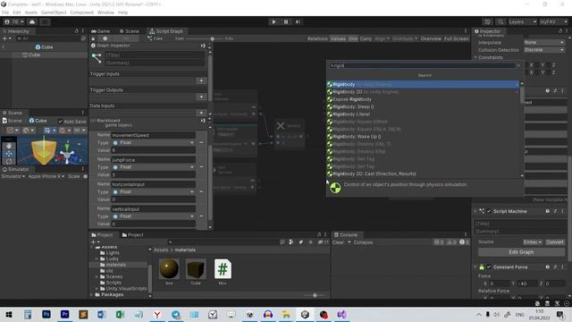 Преобразуем код C# в визуальное программирование Unity