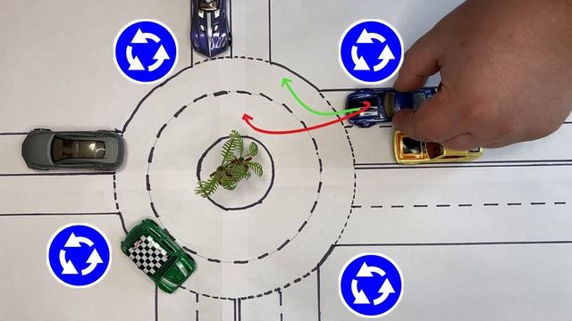 Проезд перекрёстка с круговым движением. Правила проезда по кольцу. Какие поворотники включать? смотреть онлайн