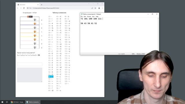 Символы из байта смотреть онлайн