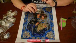 Алмазная мозаика.  Икона "Неувядаемый цвет"