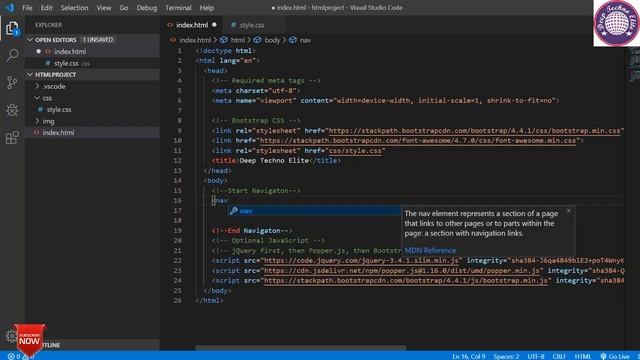 2: Responsive website | navigation with html css & Bootstrap 4