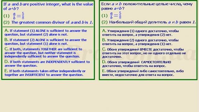 Подготовка к сдаче экзамена по тестам GMAT дроби и отношения смотреть онлайн