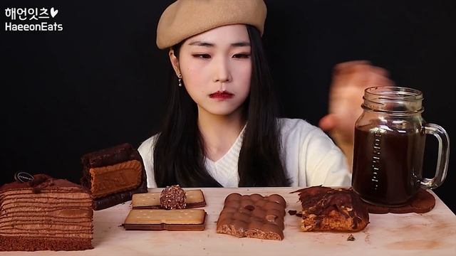 ASMR 초코파티?? 초콜릿 디저트먹방 CHOCOLATE PARTY! CHOCOLATE DESSERT MUKBANG  EATING SOUND