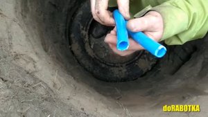 Бесплатная сливная яма из автомобильных шин с переливом за полдня! doRABOTKA