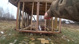 Бытовка своими руками. Часть 2 крыша и стропильная система. Бомжовище на максималках