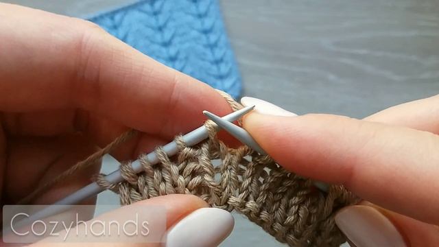 Замечательный узор с вытянутыми петлями для вязания шапок, варежек, плечевых изделий смотреть онлайн