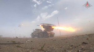 Боевая работа расчетов РСЗО БМ21 «Град»