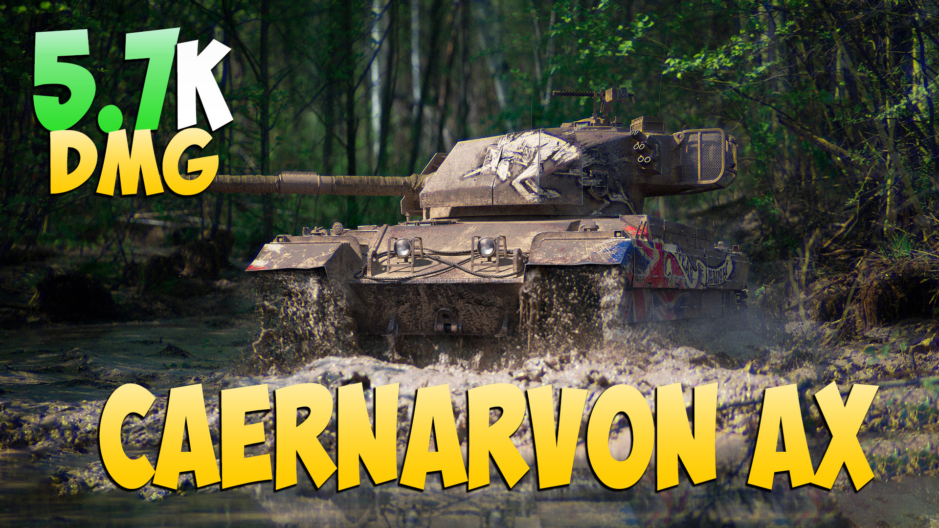 Caernarvon AX - 4 Фрагов 5.7K Урона - Легкие деньги! - Мир Танков