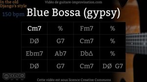 Blue Bossa (150 bpm) - Gypsy jazz Backing track / Jazz manouche