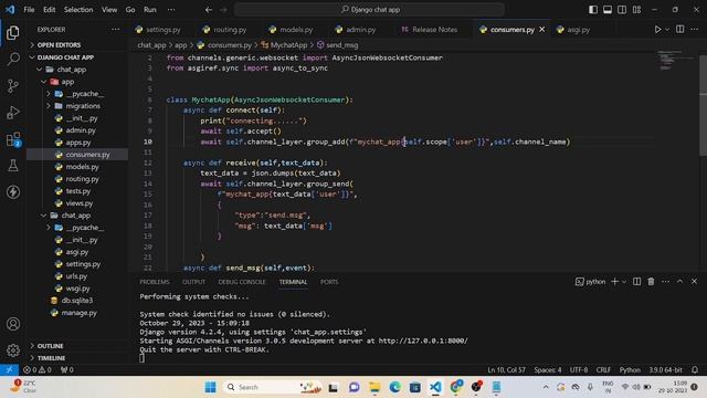 Full Private chat app in Django #django