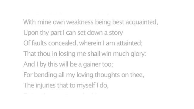 Shakespeare's Sonnet 88 – When Thou Shalt Be Disposed to Set Me Light смотреть онлайн