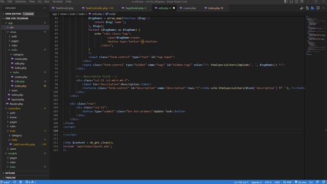 Пишем с нуля "Mini CRM system" на PHP8 & SQL | Edit page (code) | Часть - 12