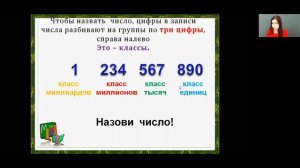 Математика 4 класс 5 неделя. Чтение и запись многозначных чисел