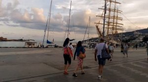 Ялта море / Корабль Херсонес в Ялте 17.06 2017 года / Ялта набережная / Море солнце пляж