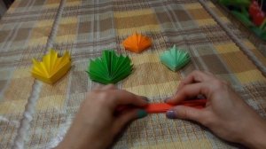 DIY : Осенние Листья ОРИГАМИ *** Листочки из Цветной Бумаги Своими Руками *** Paper Leaves