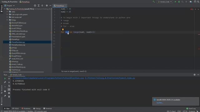 Find Prime numbers between 2 numbers with Python