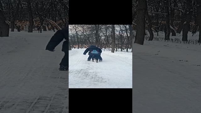 Зимний парк и тренировки