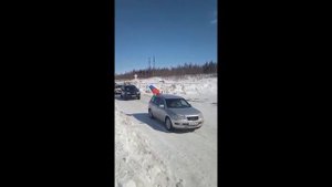 Красноярский край поселок Снежногорск,8 мая 2022 г, автопробег.