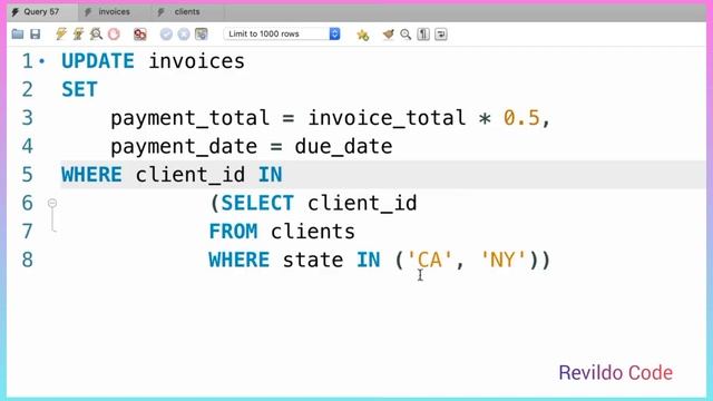 Using Subqueries in updates |  MySQL full course | Full tutorial for beginners | #revildo_code