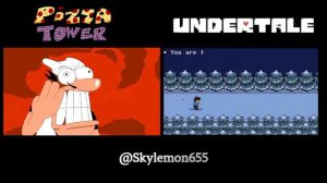 Pizza Tower Intro but it's UNDERTALE (side by side comparison)(@Skylemon655)