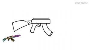 How To Draw AK-47 - Easy Step By Step Tutorial