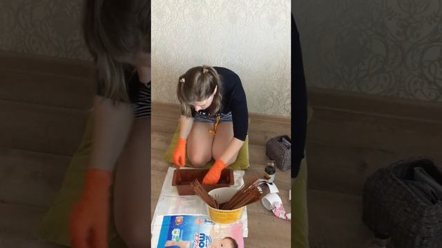Покраска бумажной лозы морилкой + как я рассчитываю расход морилки для учета в цене изделия.mp4