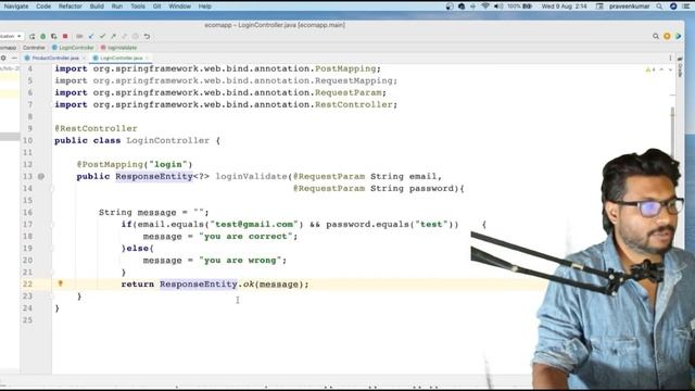 How to return the different status code in java springboot ..?