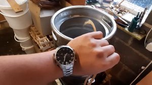 Охлаждение сусла пластинчатым теплообменником.