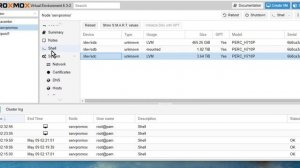 Parted Formatting drive disk selected Proxmox OS server storage using shell command drive partition