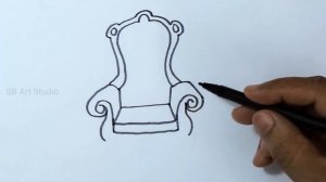 Throne Drawing | How to draw a Throne Easy | Draw and color throne