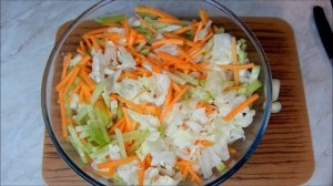 Салат из капусты, редьки и моркови по-корейски (постный)