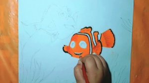 How To Draw Dory And Nemo Step By Step //Oil Pastel Drawing //Under Water Fish Scenery Drawing