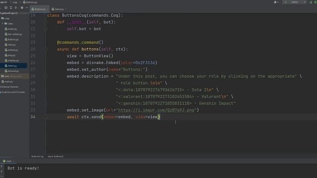 ДИСКОРД БОТ #11 |  КНОПКИ / РОЛИ ПО КНОПКЕ / BUTTONS  | DISNAKE/DISCORDPY | DISCORD BOT PYTHON