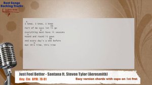🎙 Just Feel Better - Santana ft. Steven Tylor (Aerosmith) Vocal Backing Track