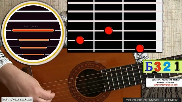 Как играть на гитаре (Вальсовый перебор) Схема перебора смотреть онлайн