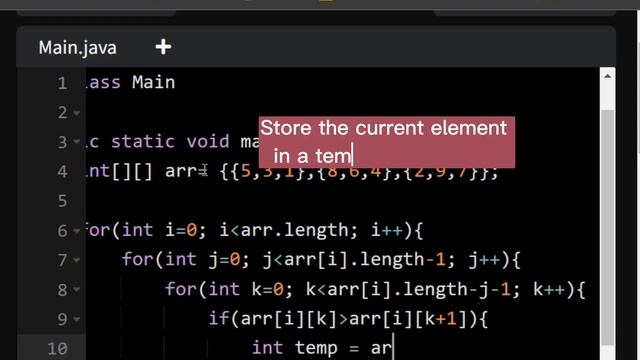 Bubble Sort for 2D Array in Java || Java Tutorial || Sorting Algorithm смотреть онлайн