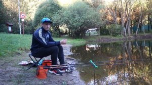 Ловля карася на самом маленьком городском пруду