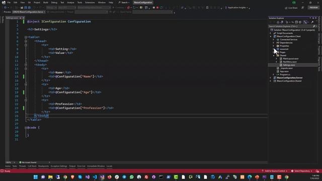 Blazor WebAssembly App Configuration (Client side & server side)