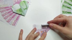 ПРОСТОЕ СЕРДЕЧКО ИЗ КУПЮРЫ | оригами из денег | money origami | heart