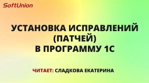 Установка исправлений (патчей) в программу 1С